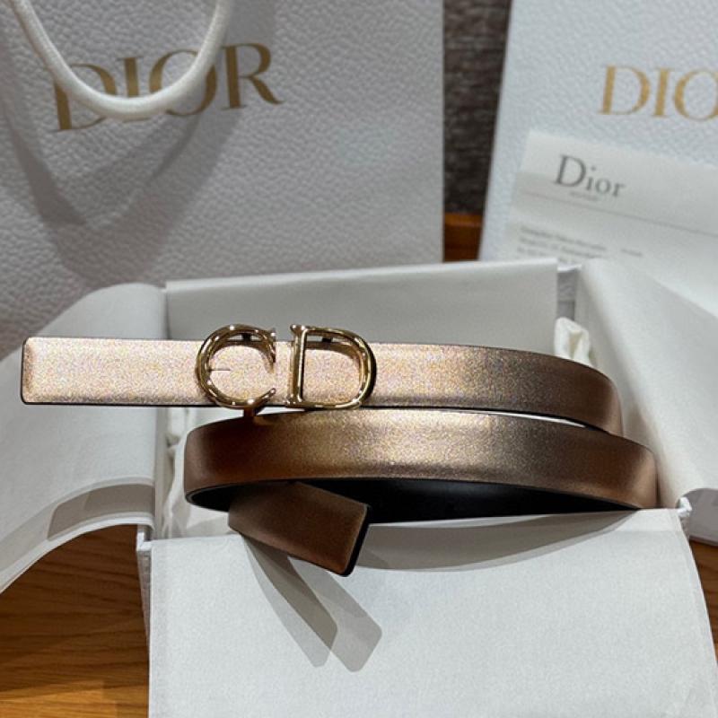 Dior 20mm Leather Belt Rose Gold BDB61801