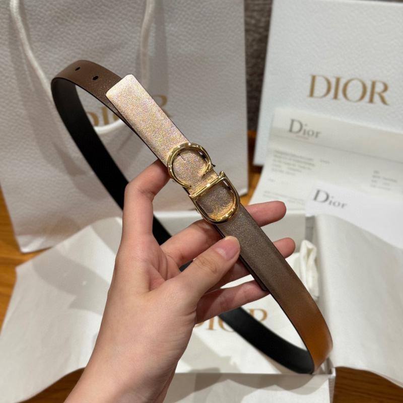 Dior 20mm Leather Belt Rose Gold BDB61801