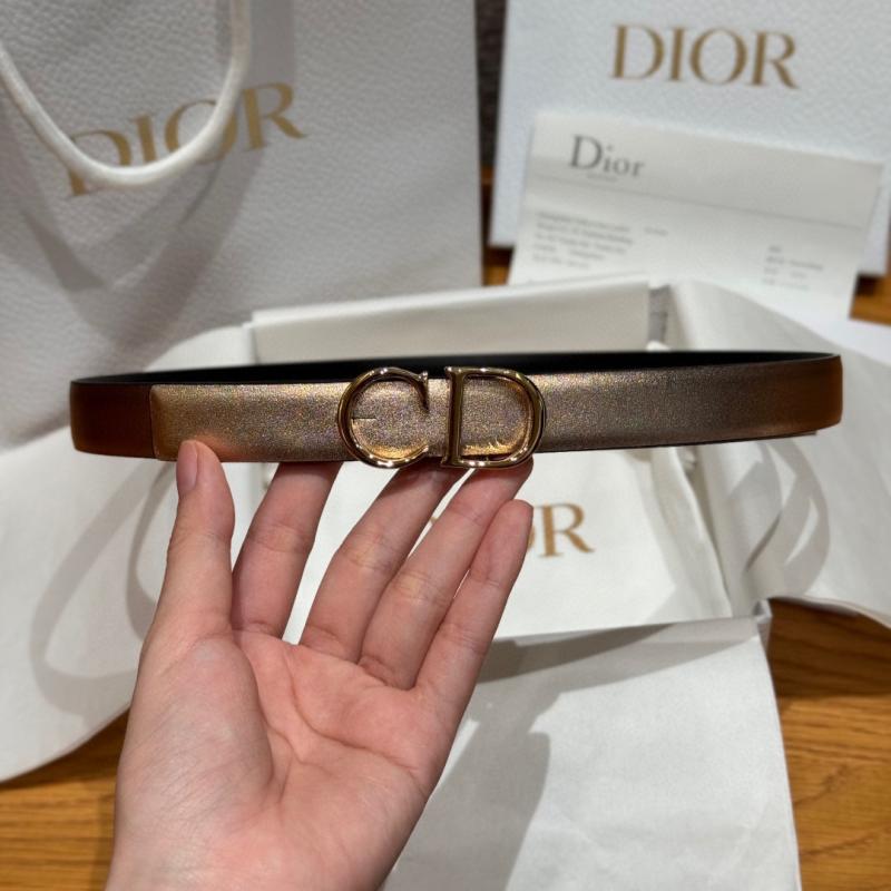 Dior 20mm Leather Belt Rose Gold BDB61801