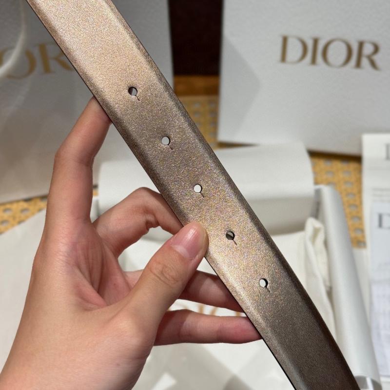Dior 35mm Leather Belt Rose Gold BDB61805
