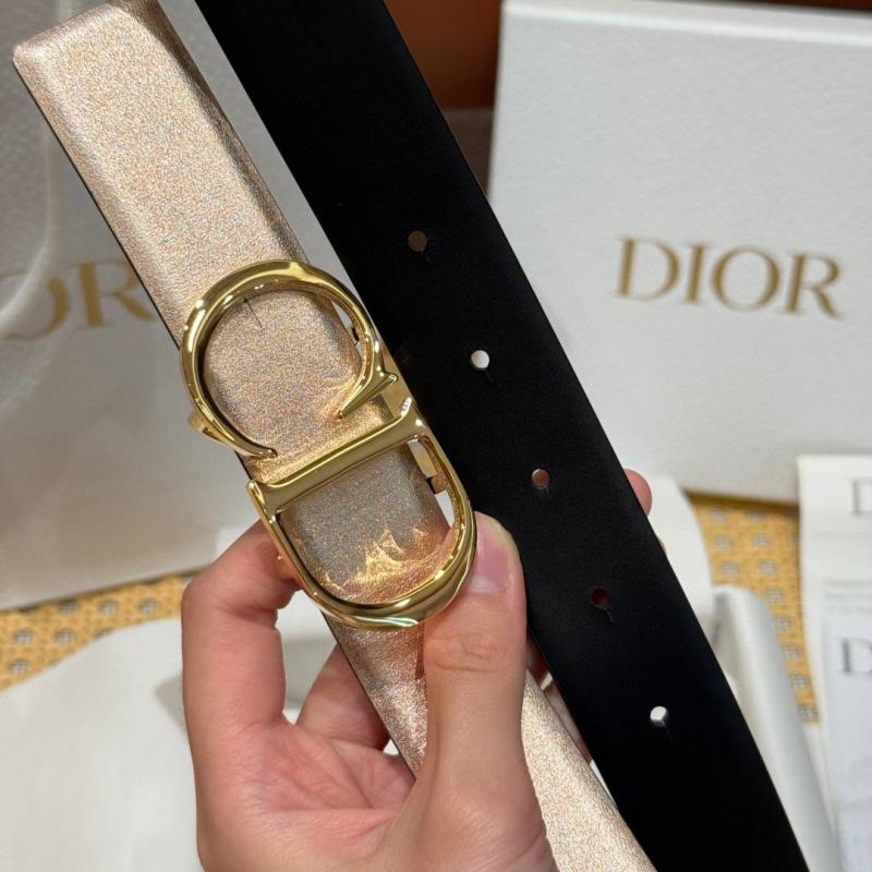 Dior 35mm Leather Belt Rose Gold BDB61805