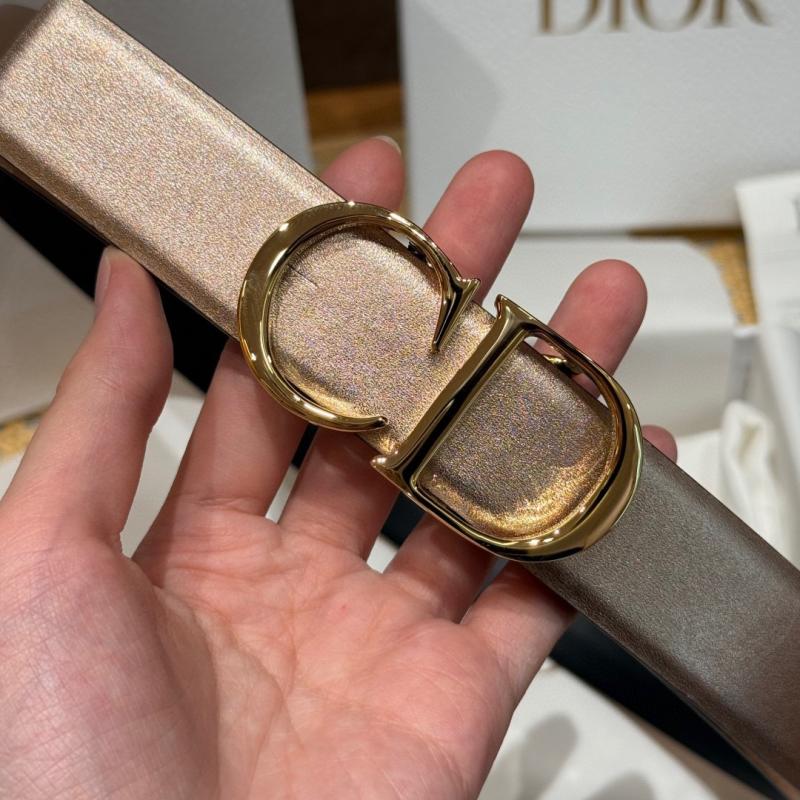 Dior 35mm Leather Belt Rose Gold BDB61805