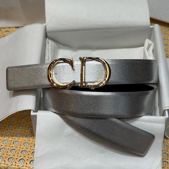 Dior 35mm Leather Belt Silver BDB61803