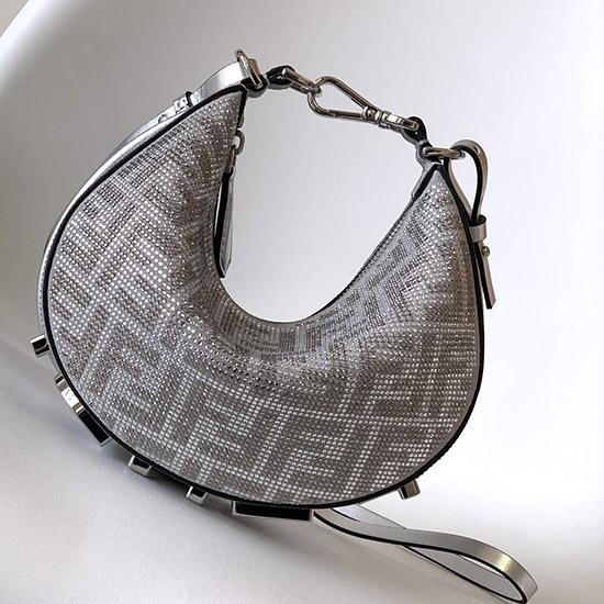 Fendi Fendigraphy Mini Bag with Rhinestones F8081