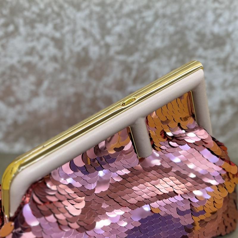 Fendi First Midi Sequins Bag Pink F829