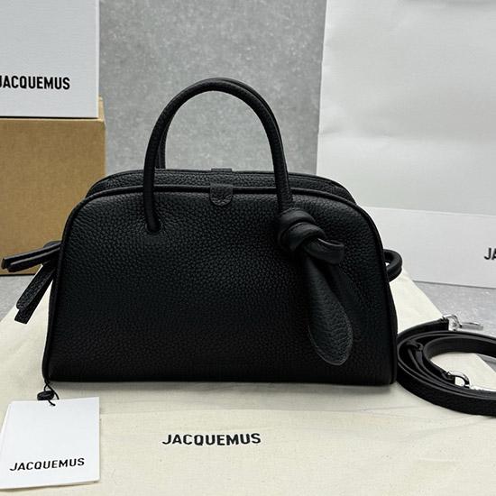 Jacquemus The Small Turismo Grained Leather Bag Black J2130