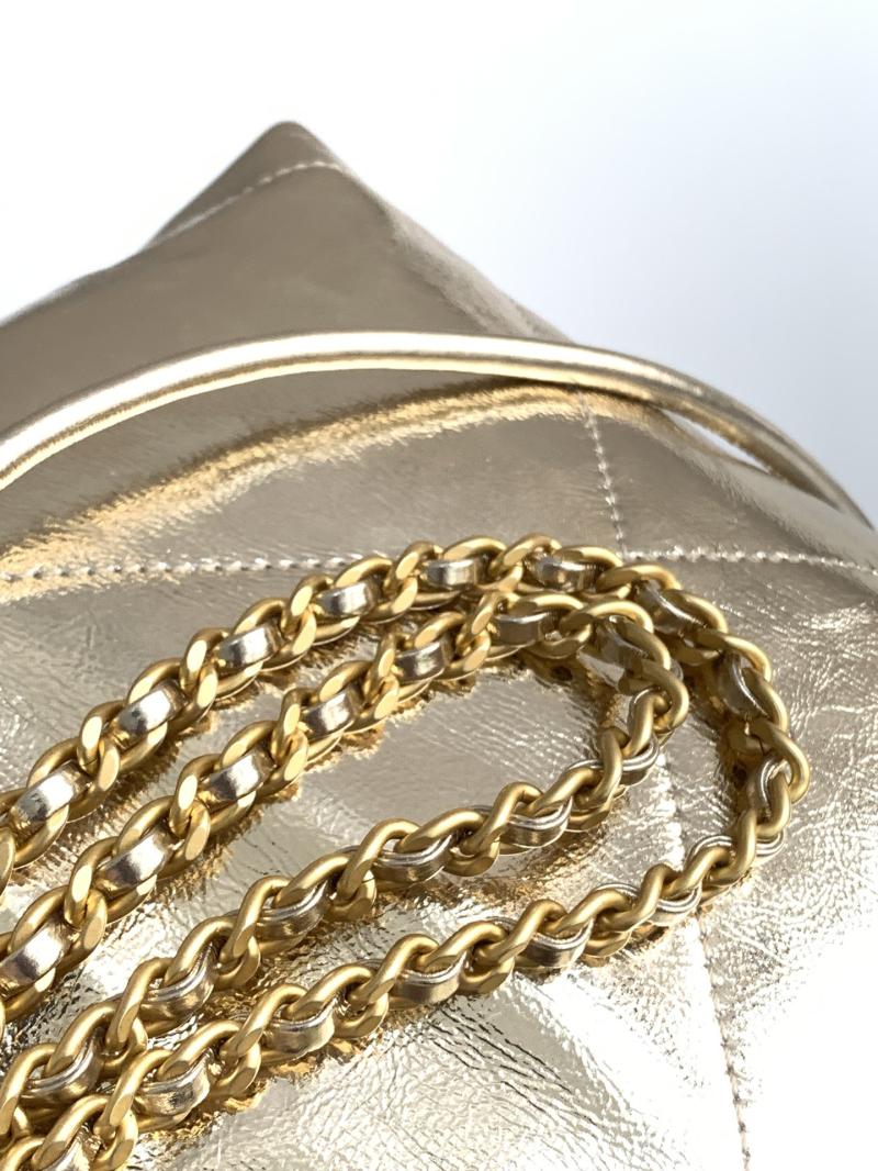 Mini Chanel 22 Handbag Gold AS3980
