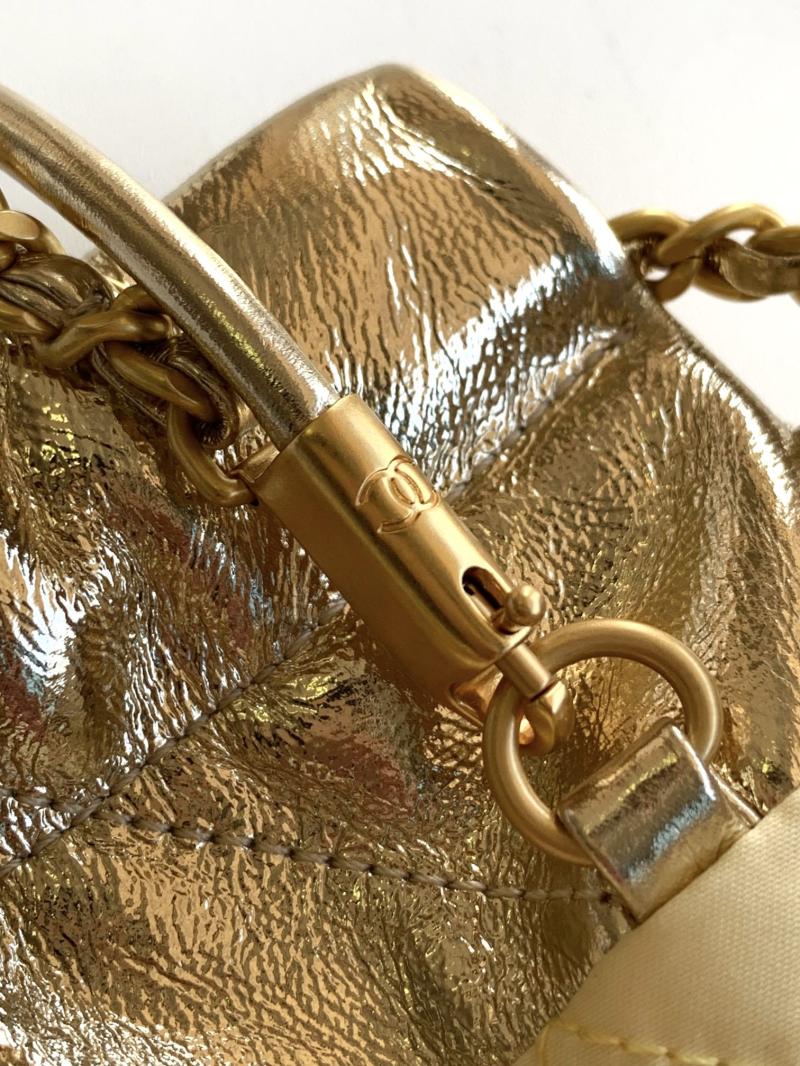 Mini Chanel 22 Handbag Gold AS3980