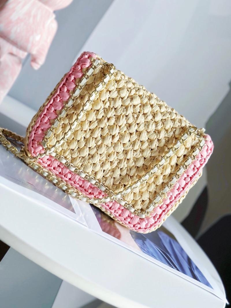 Mini Chanel Raffia Flap Bag AP0718