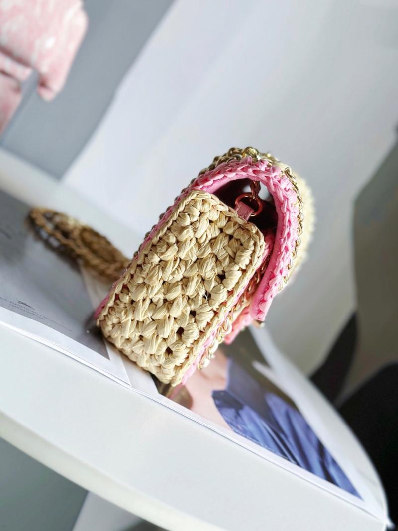 Mini Chanel Raffia Flap Bag AP0718
