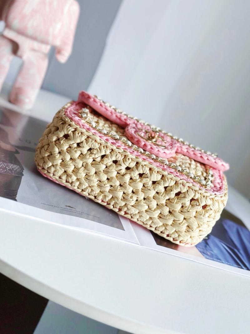 Mini Chanel Raffia Flap Bag AP0718