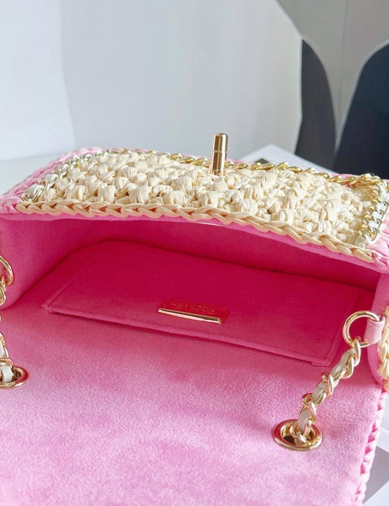 Mini Chanel Raffia Flap Bag AP0718