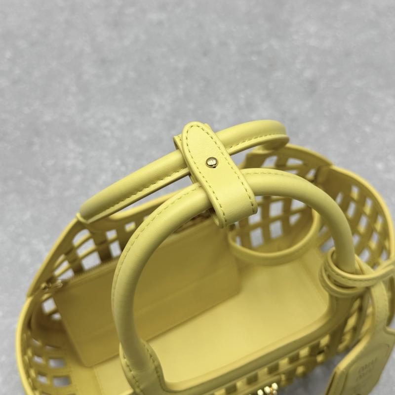 Miu Miu Leather basket Yellow 5BA294