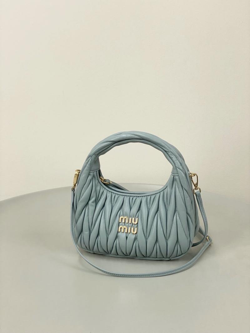 Miu Miu Wander Hobo Bag Blue 5BC125
