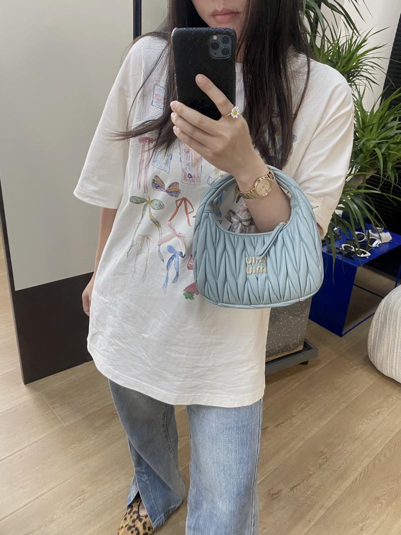 Miu Miu Wander Hobo Bag Blue 5BC125
