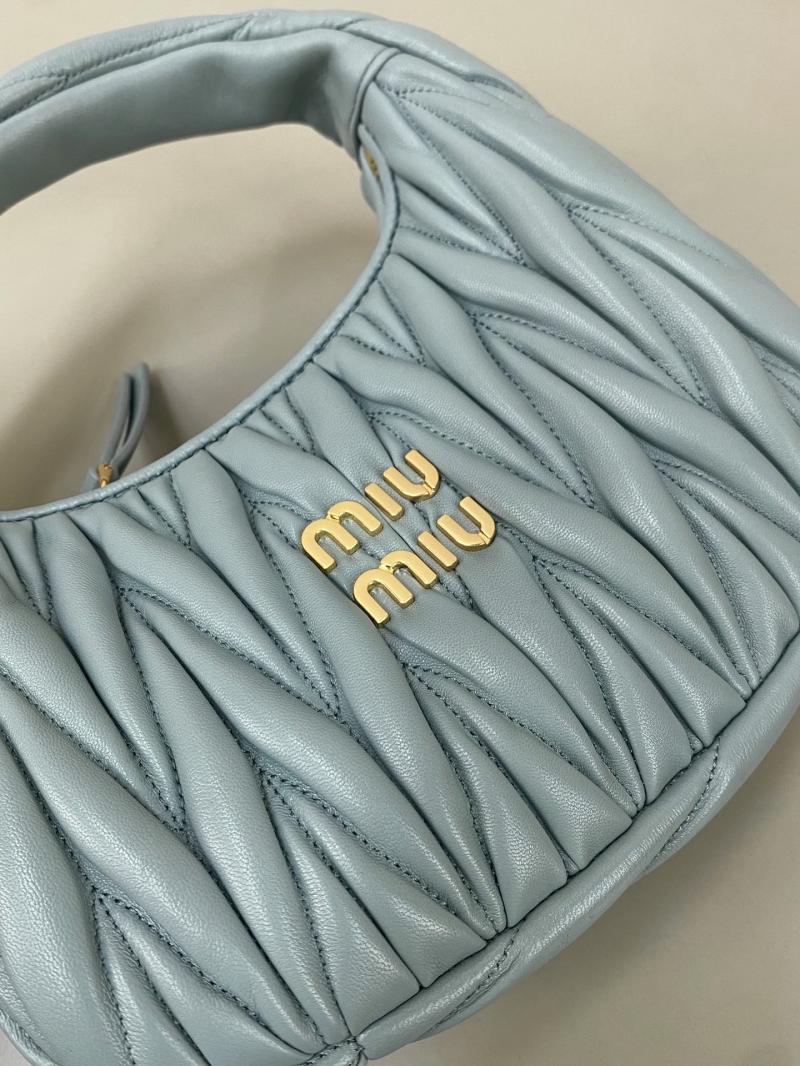 Miu Miu Wander Hobo Bag Blue 5BC125