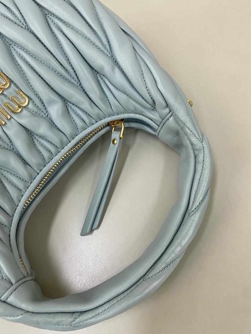 Miu Miu Wander Hobo Bag Blue 5BC125