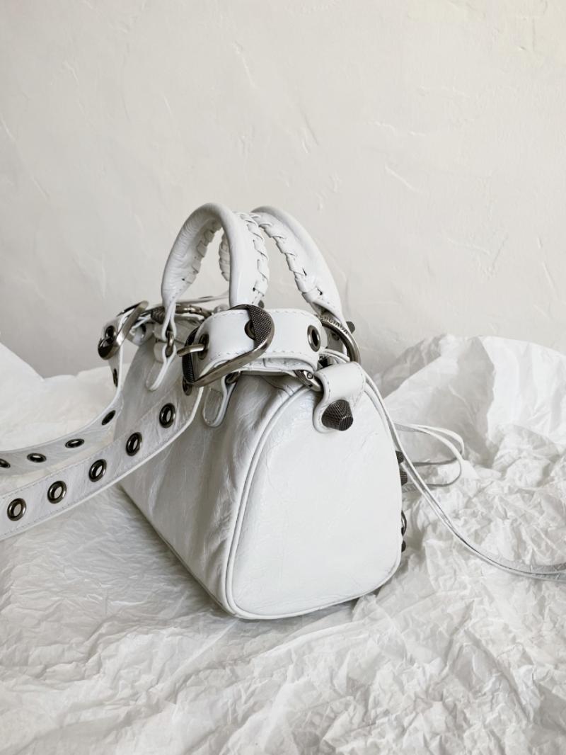 Balenciaga Mini Cross-Body Duffle Bag White 743356