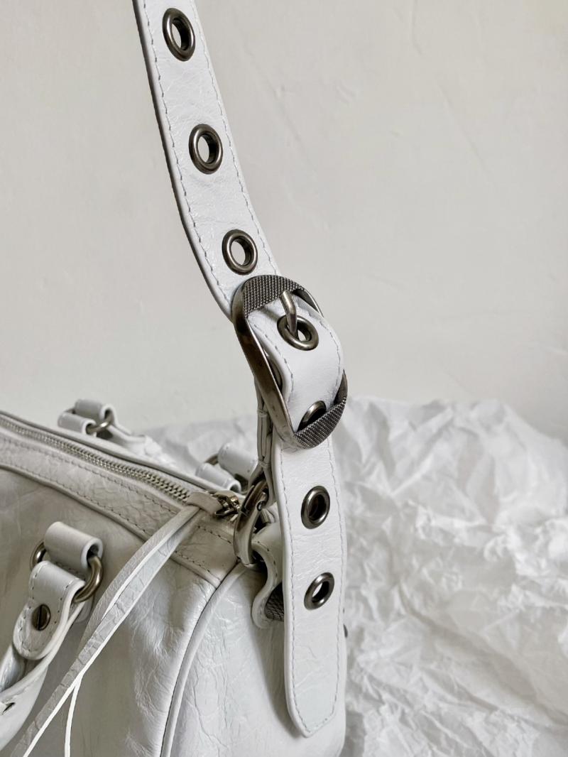 Balenciaga Mini Cross-Body Duffle Bag White 743356