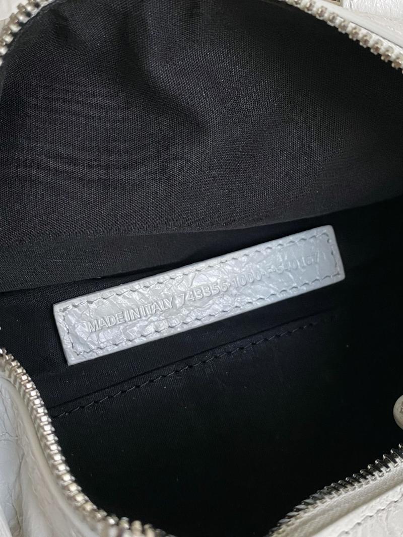 Balenciaga Mini Cross-Body Duffle Bag White 743356