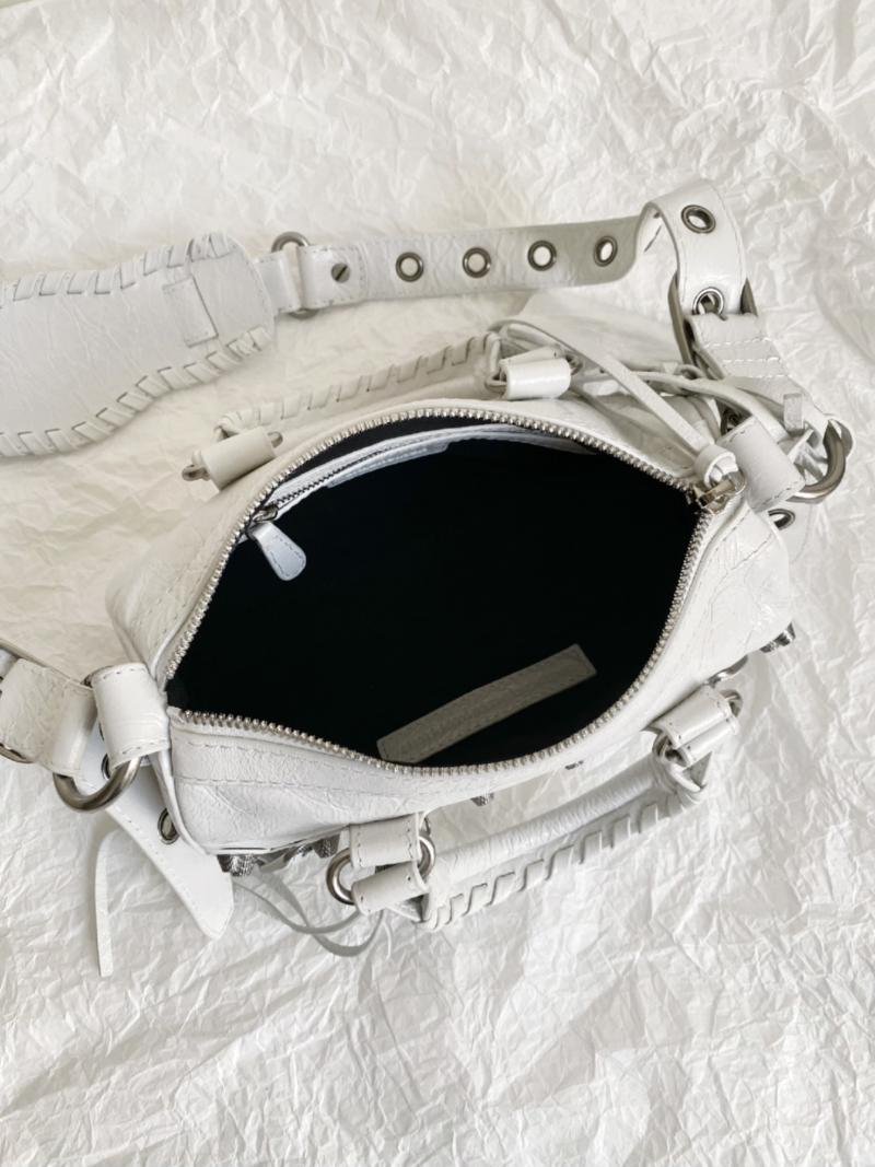 Balenciaga Mini Cross-Body Duffle Bag White 743356