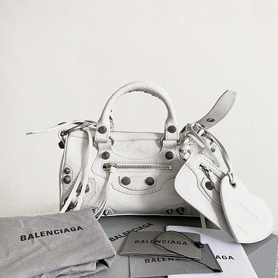 Balenciaga Mini Cross-Body Duffle Bag White 743356