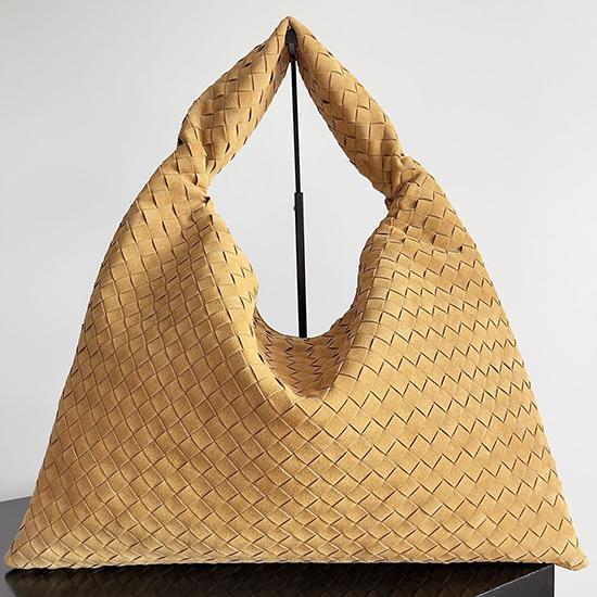 Bottega Veneta Suede Large Hop Brown 763970