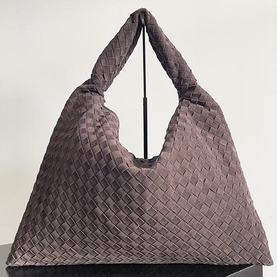 Bottega Veneta Suede Large Hop Coffee 763970