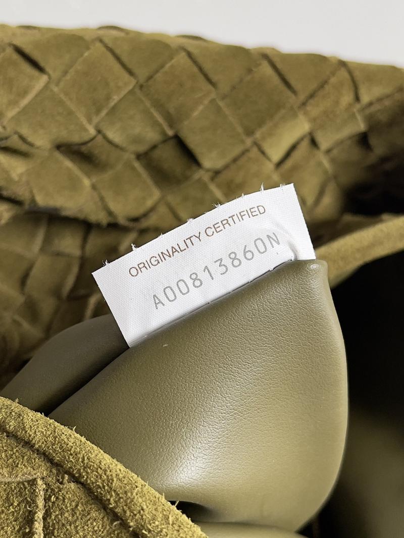 Bottega Veneta Suede Large Hop Olive oil 763970