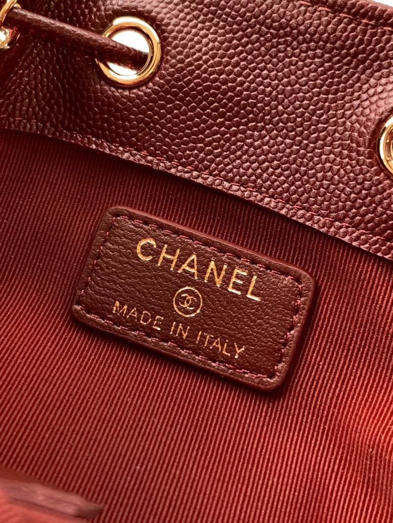 Chane Mini Bucket Bag Burgundy AP0809