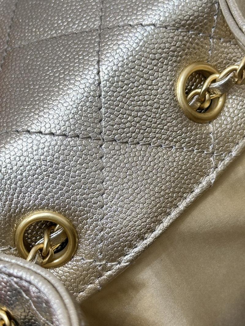 Chanel 25 Medium Handbag Champagne Gold AS5311