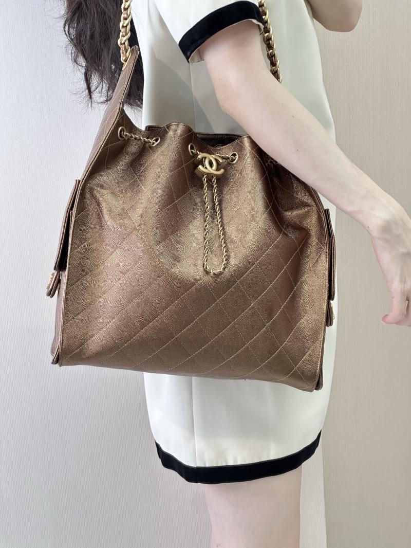 Chanel 25 Medium Handbag Dark Gold AS5311
