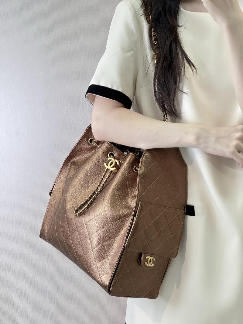 Chanel 25 Medium Handbag Dark Gold AS5311