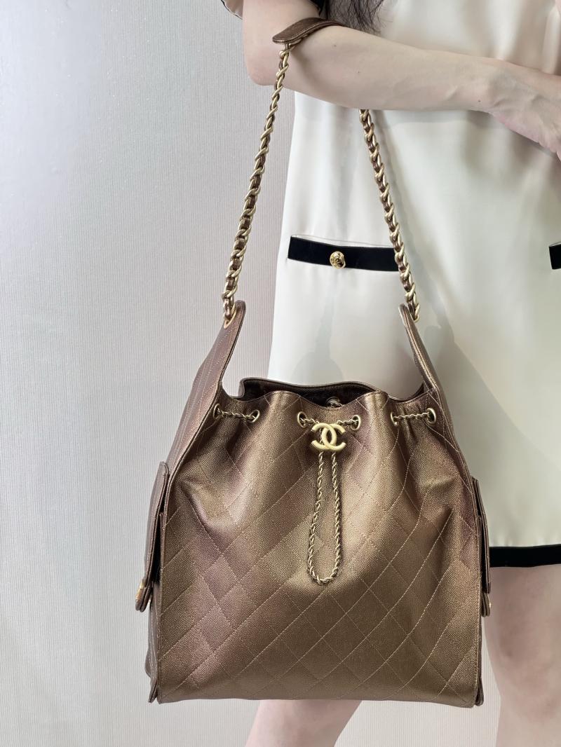 Chanel 25 Medium Handbag Dark Gold AS5311