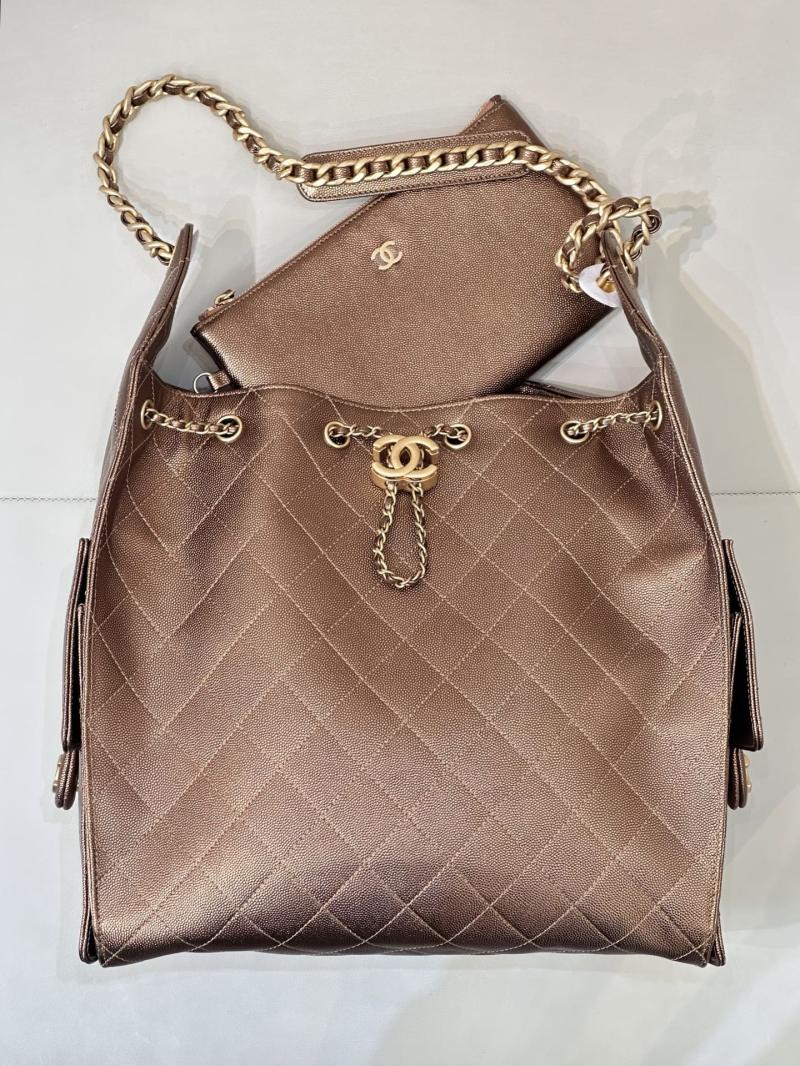Chanel 25 Medium Handbag Dark Gold AS5311