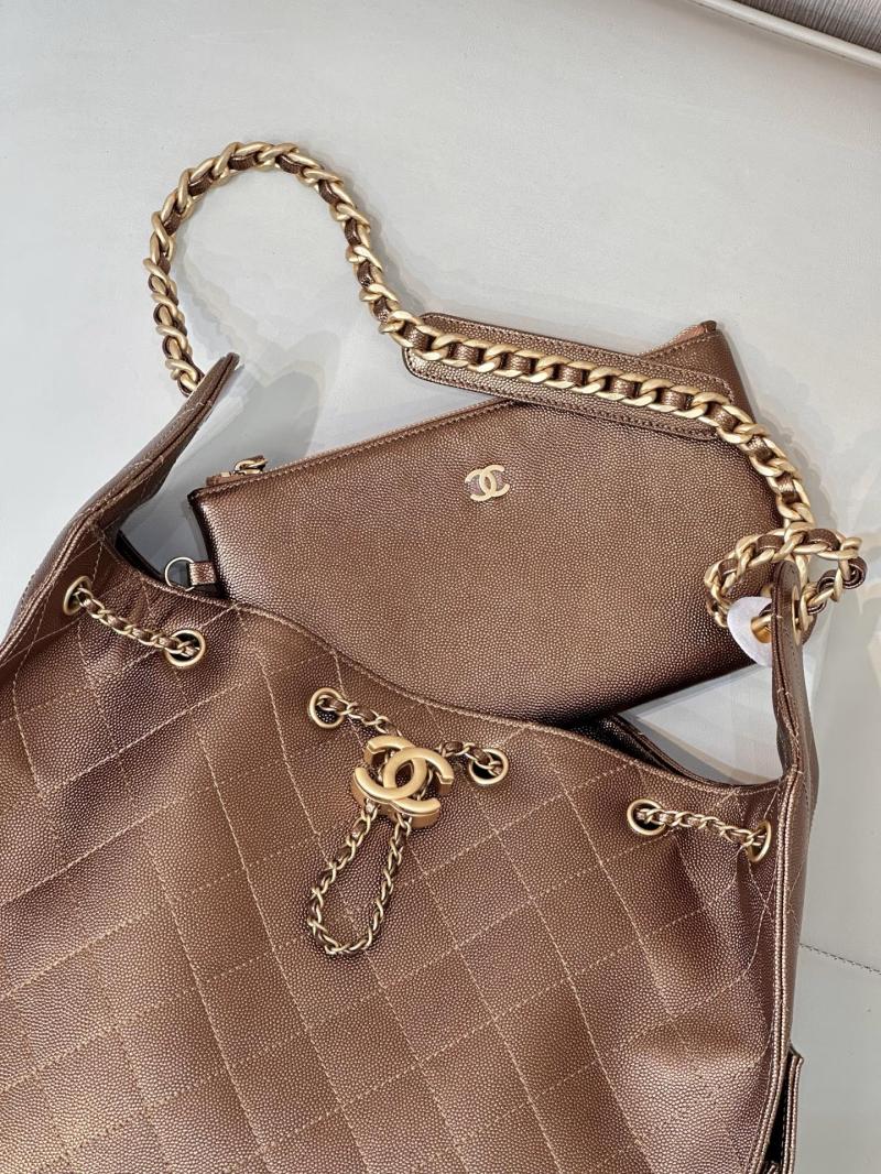 Chanel 25 Medium Handbag Dark Gold AS5311