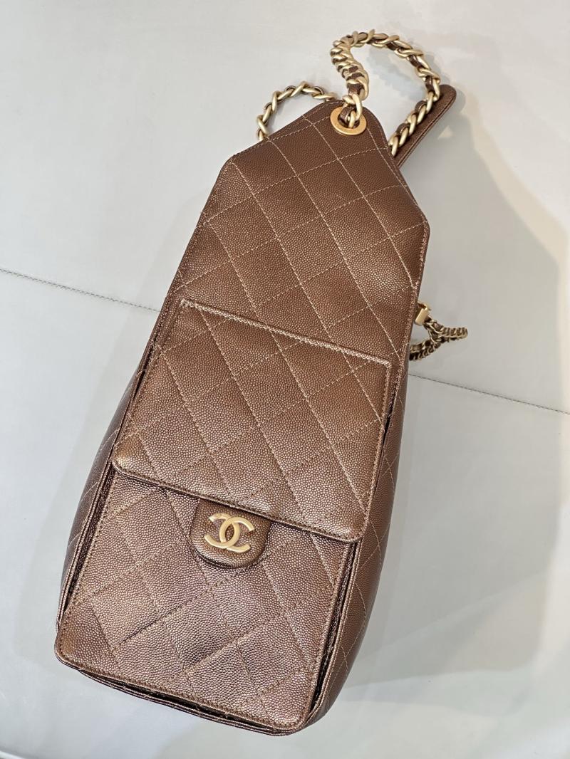 Chanel 25 Medium Handbag Dark Gold AS5311