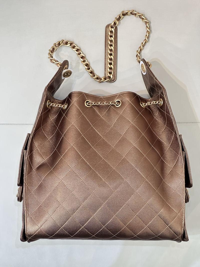 Chanel 25 Medium Handbag Dark Gold AS5311