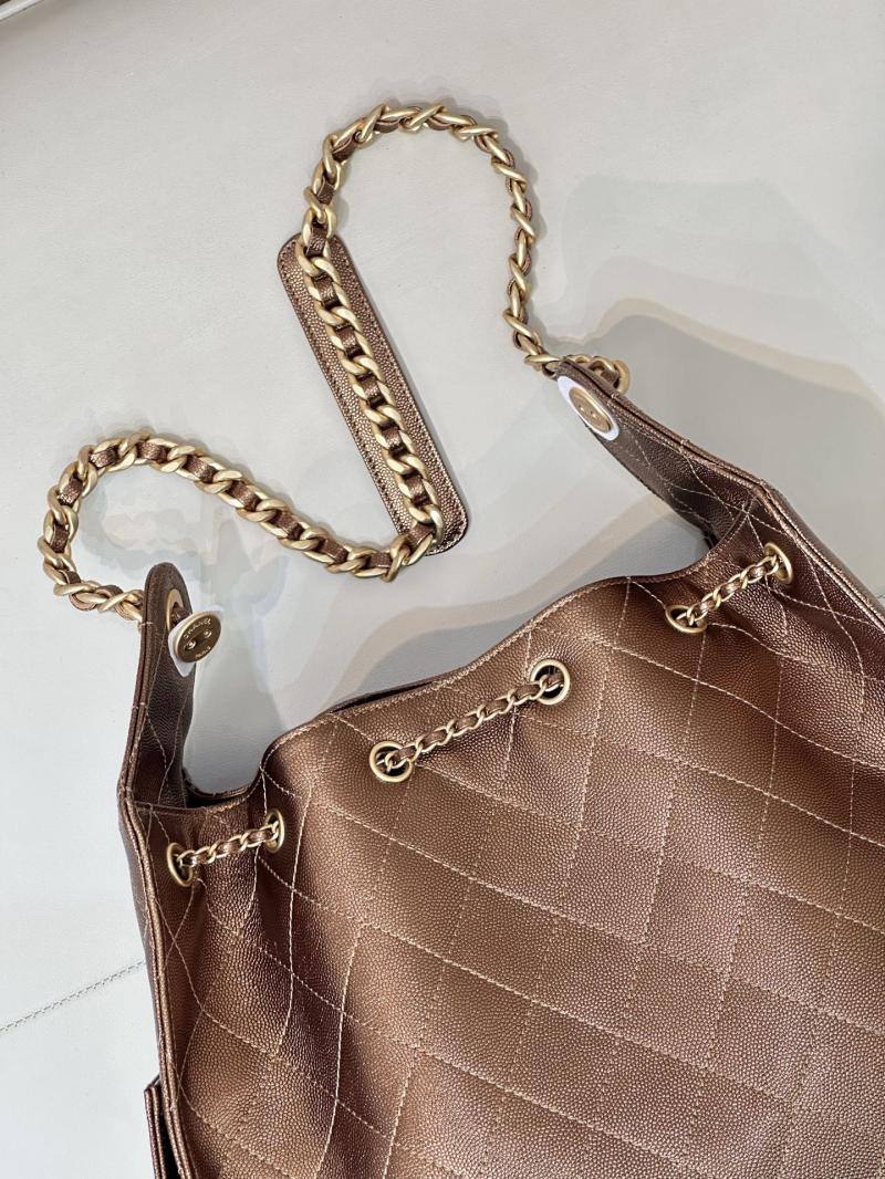 Chanel 25 Medium Handbag Dark Gold AS5311