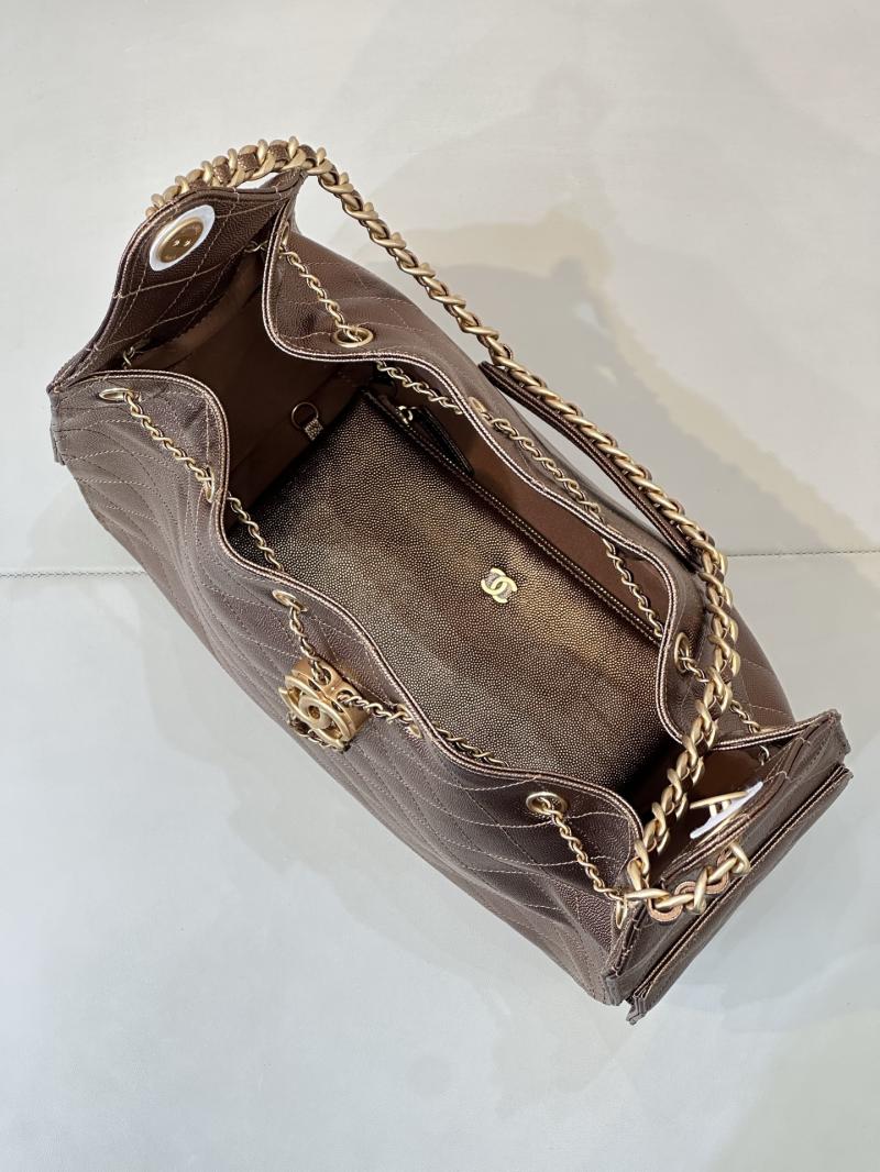 Chanel 25 Medium Handbag Dark Gold AS5311