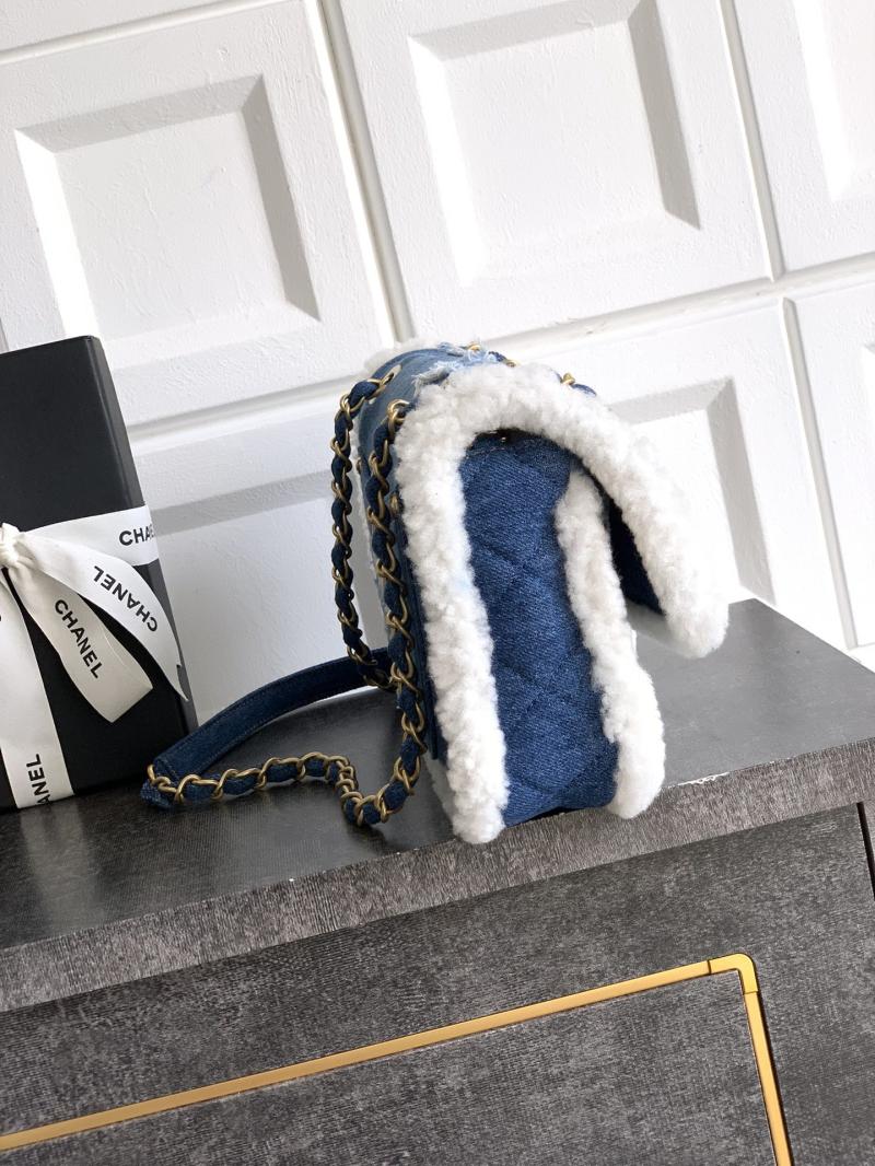 Chanel Denim Flap Bag Blue AS81602