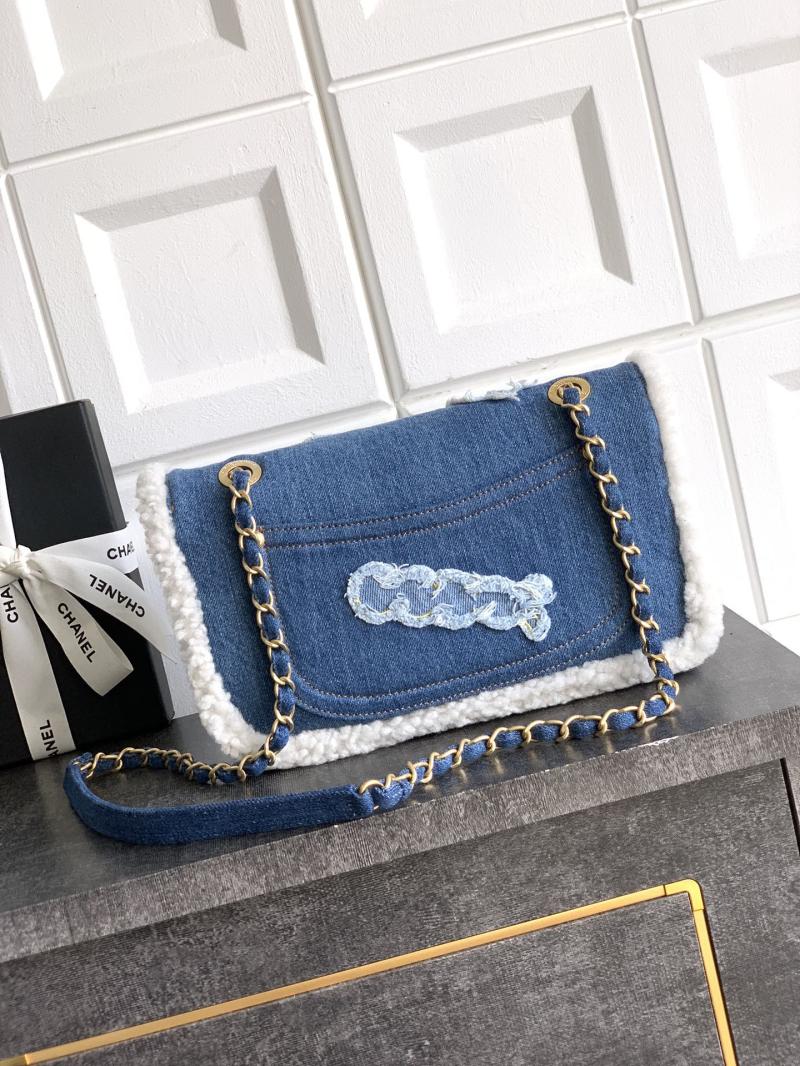 Chanel Denim Flap Bag Blue AS81602