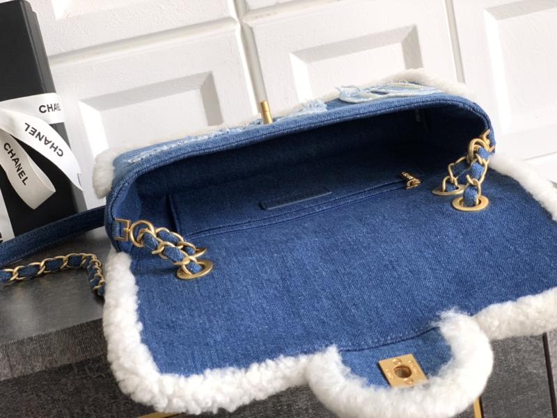 Chanel Denim Flap Bag Blue AS81602