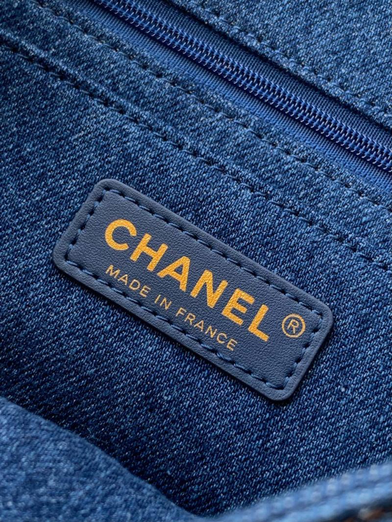 Chanel Denim Flap Bag Blue AS81602