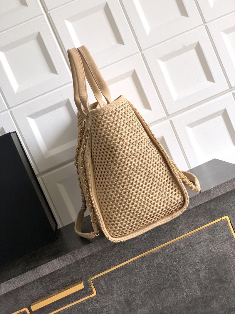 Chanel Small Raffia Shopping Bag Beige AS0718