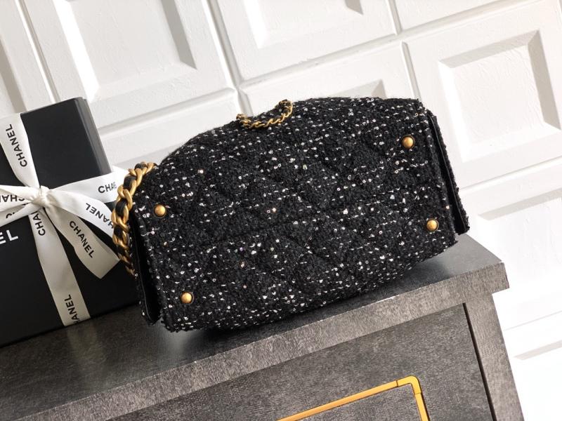 Chanel Tweed 25 Mini Handbag Black AS5292