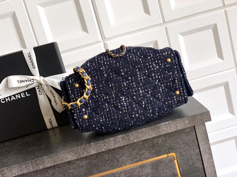 Chanel Tweed 25 Mini Handbag Blue AS5292