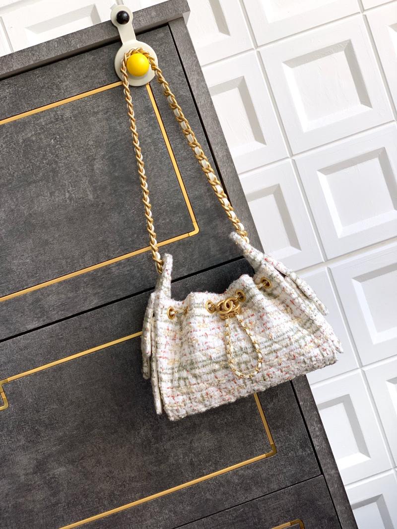 Chanel Tweed 25 Mini Handbag White AS5292