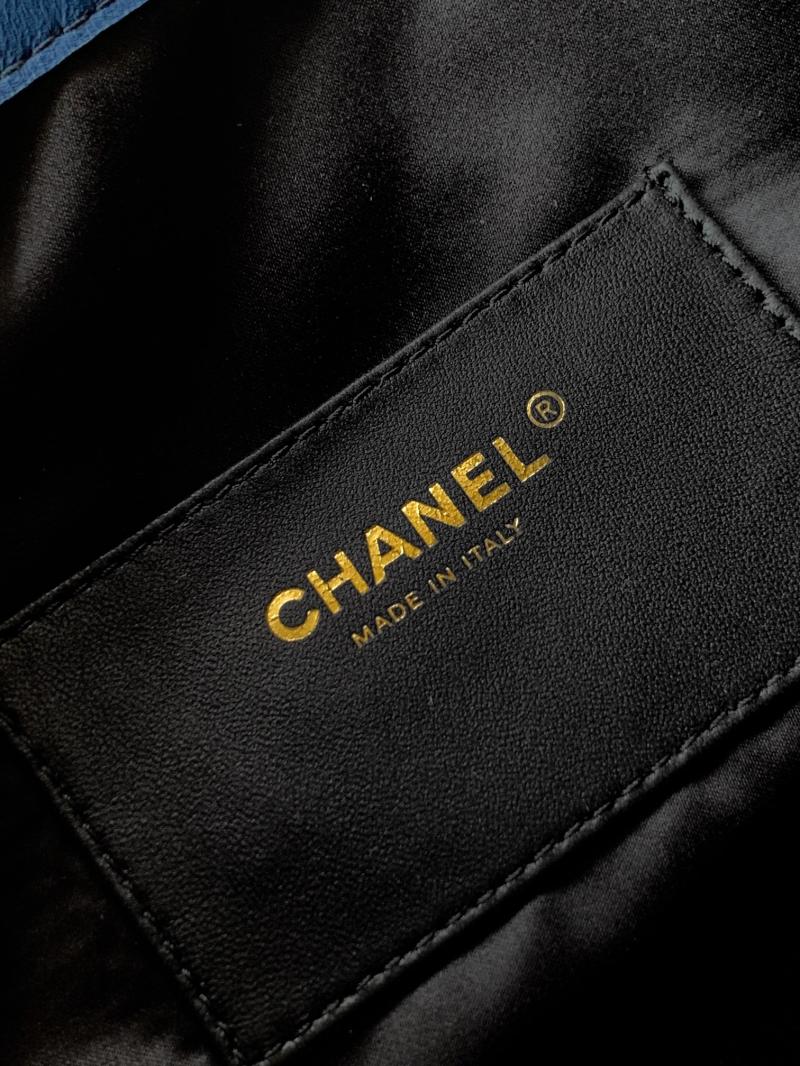 Chanel Tweed 25 Small Handbag Blue AS5293