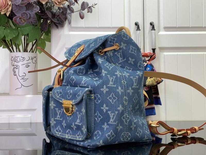 Louis Vuitton Monogram Denim Backpack Blue M95210